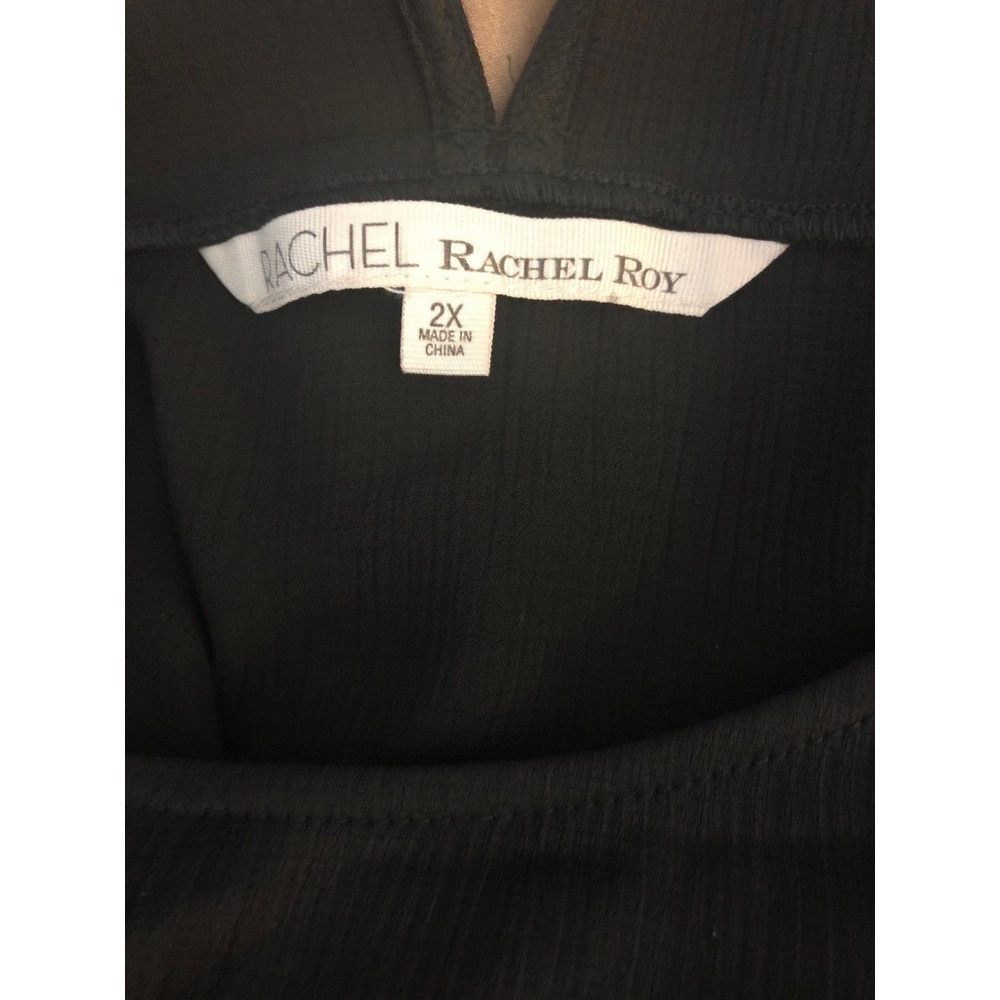 Rachel Roy Blouse SZ 2X Draped Flutter Bell Sleeve - Picture 6 of 7